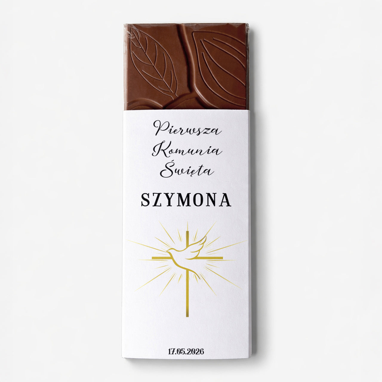 Czekolada personalizowana na Komunię upominek na Pierwszą Komunię 