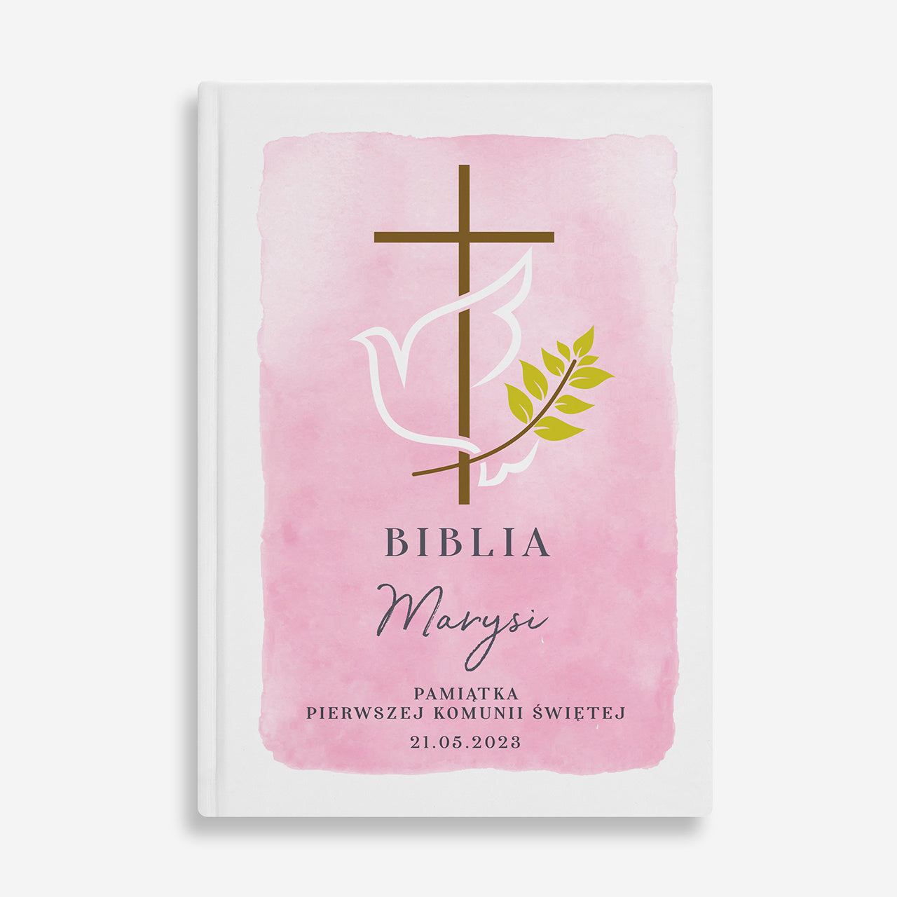 Personalizowana biblia dla dziewczynki na Komunię pamiątka komunijna dla dziewczynki