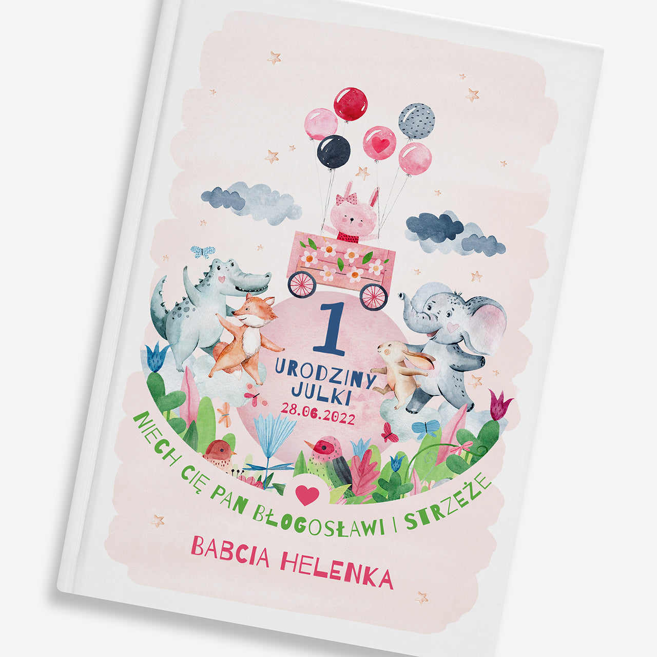 Personalizowana biblia na roczek dla dziewczynki