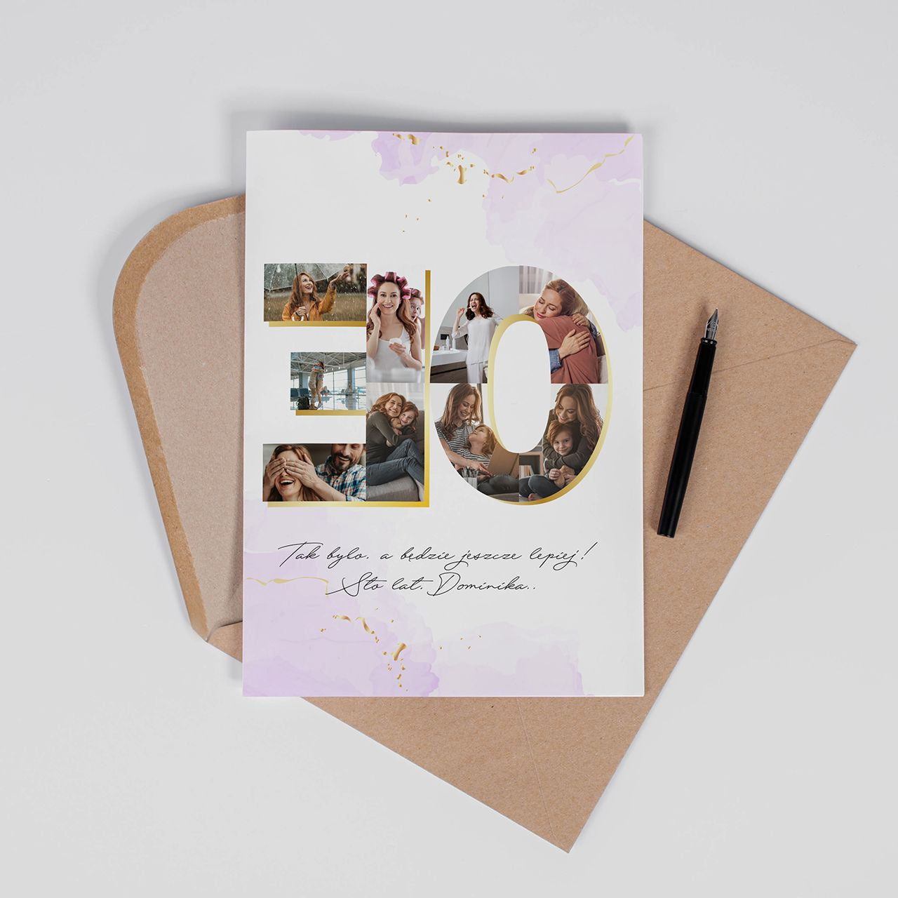 Personalizowana kartka XXL - prezent dla niej na 30 kartka personalizowana prezent na 30 dla niej