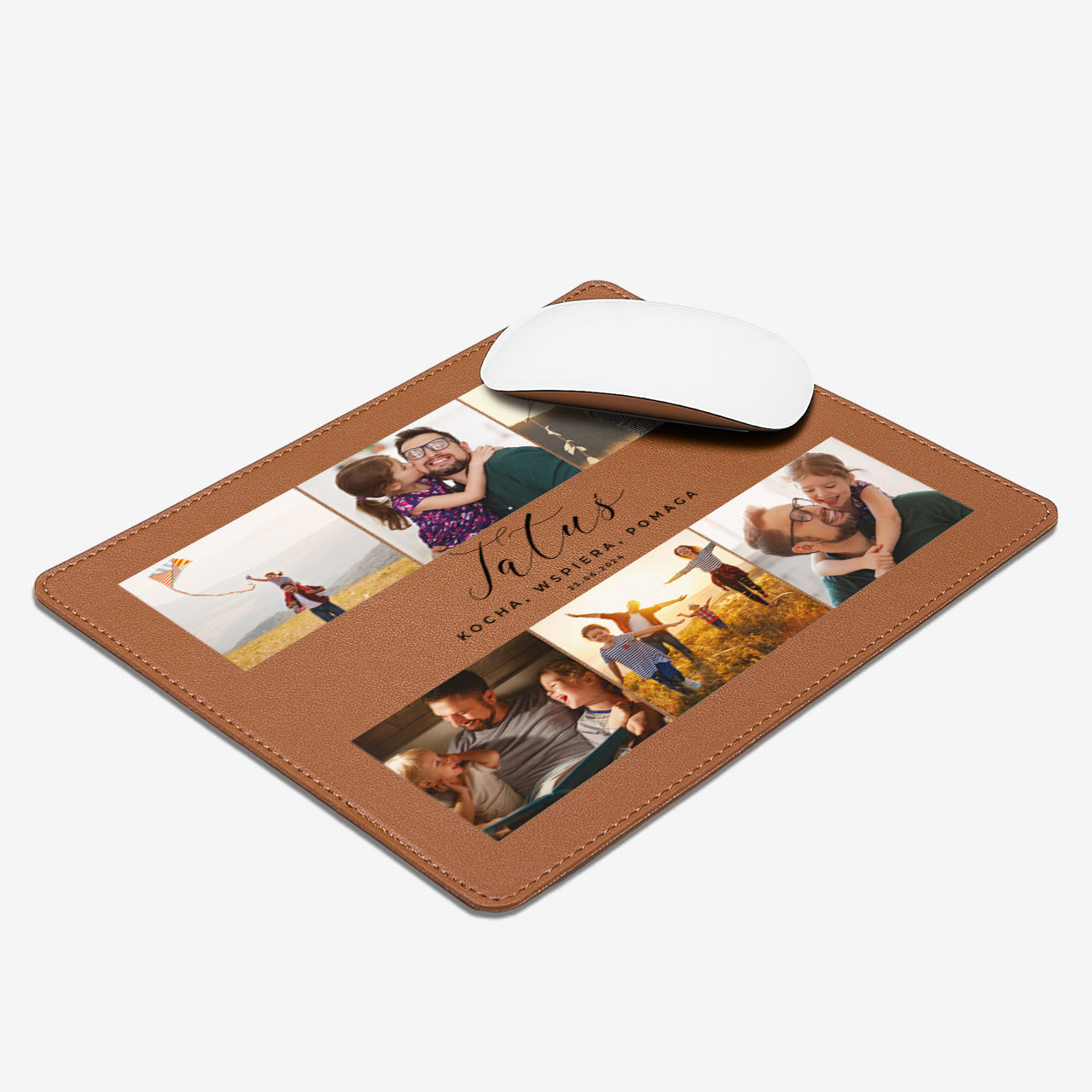 Personalizowana podkładka na biurko - prezent dla taty ze zdjęciami