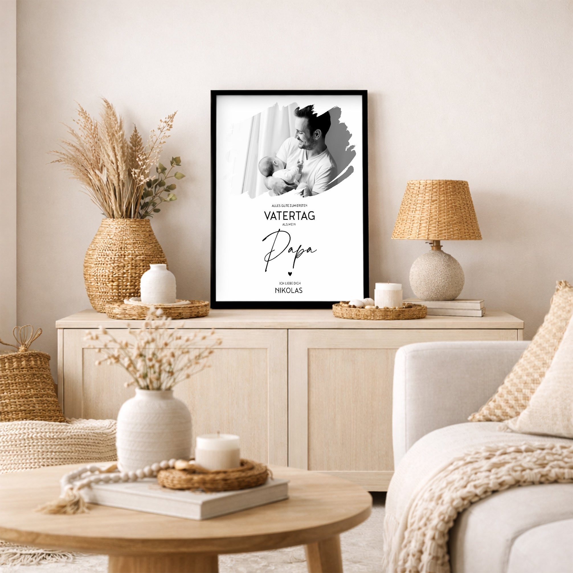 Poster für einen jungen Papa - Geschenk zum ersten Vatertag