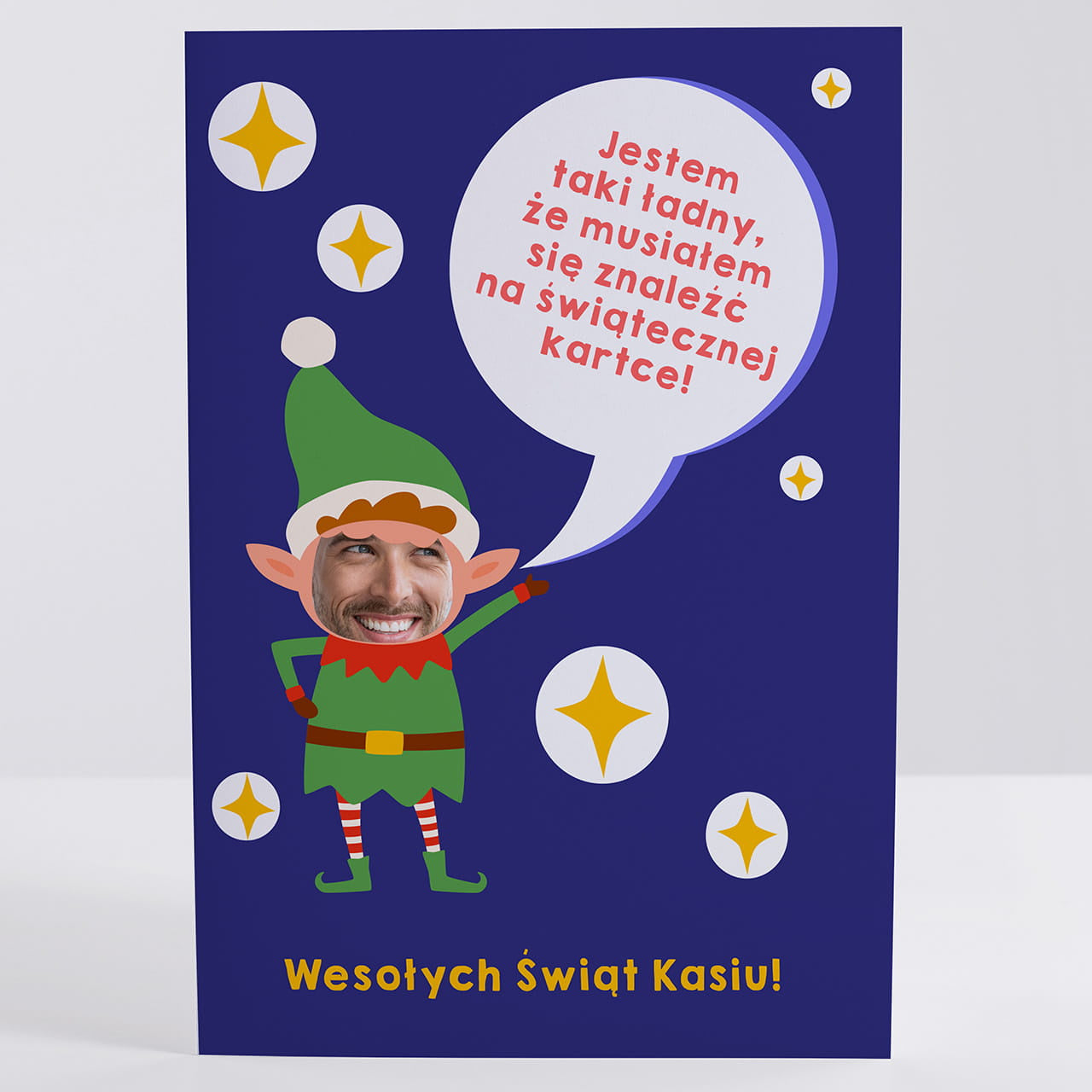 Świąteczna kartka z humorem