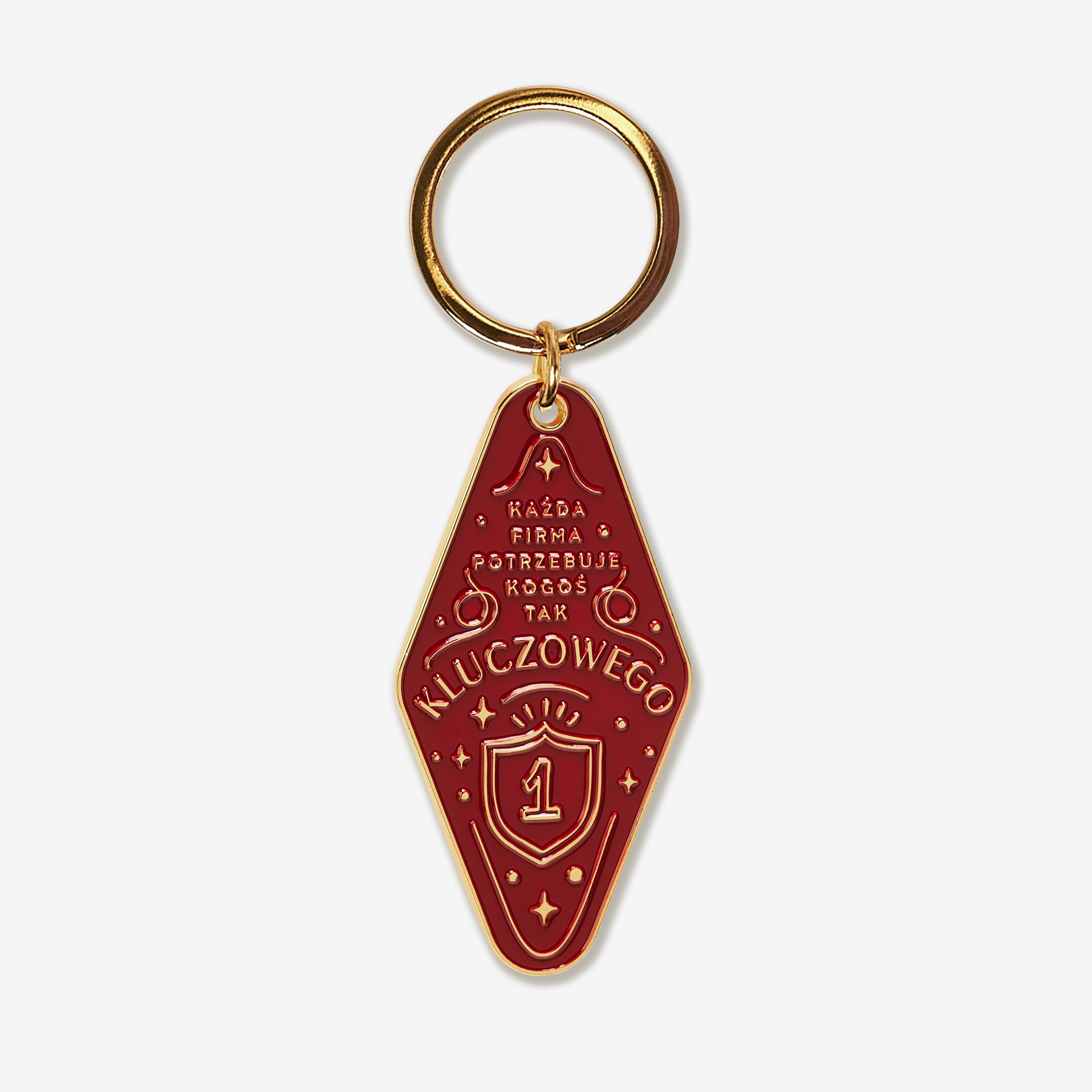 Emaliowany brelok KLUCZOWY prezent dla współpracownika personalizowany brelok do kluczy na prezent