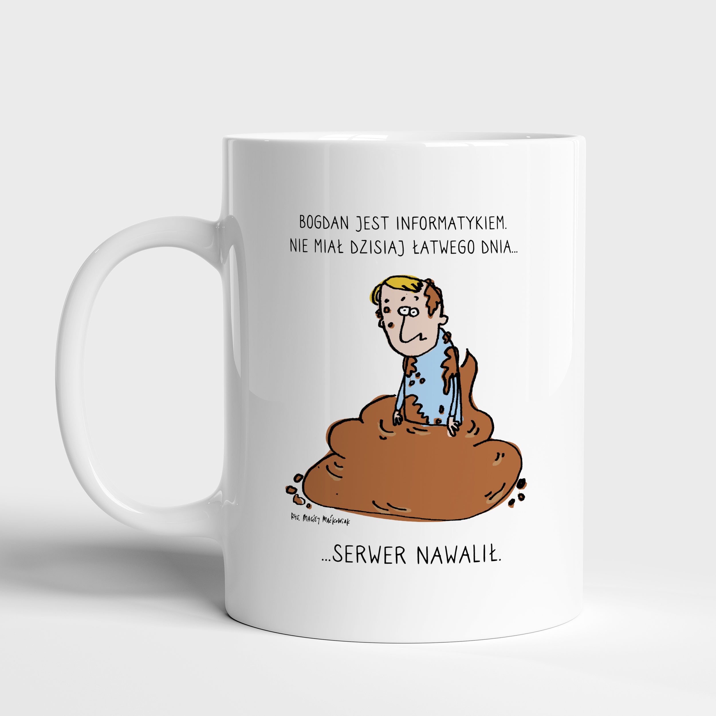 Śmieszny kubek dla programisty - Serwer Nawalił prezent dla programisty gadżet dla programisty