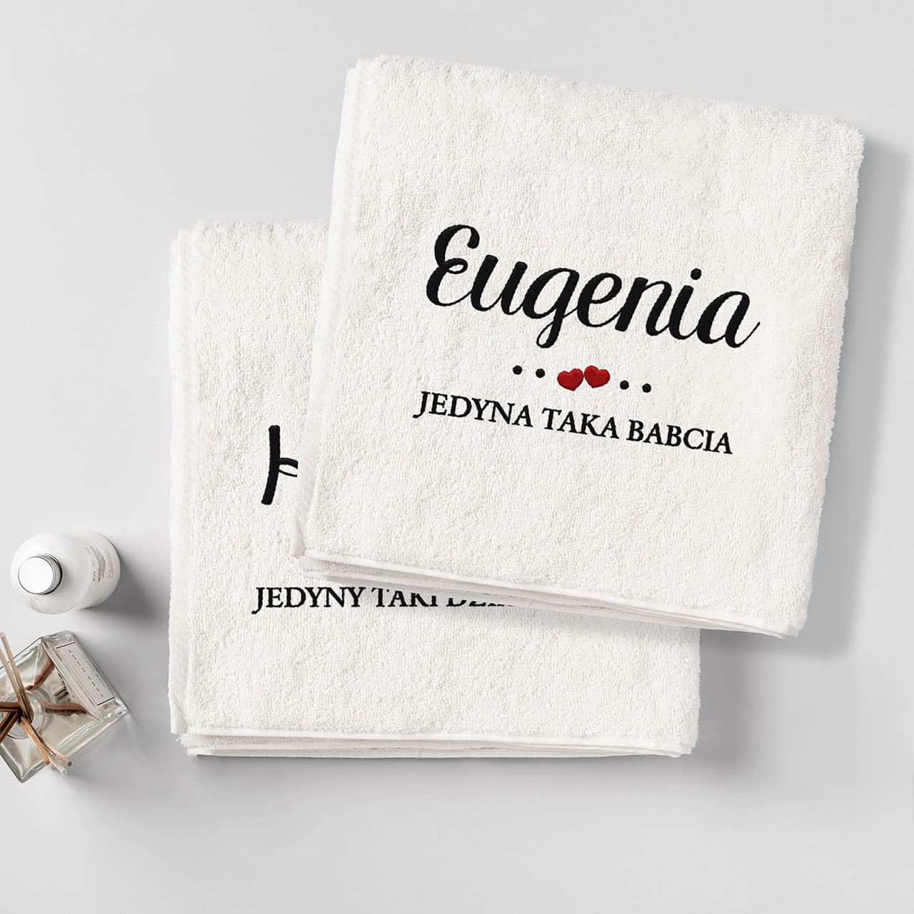 Ręczniki z haftem - prezent dla babci i dziadka prezent na Dzień Babci i Dziadka