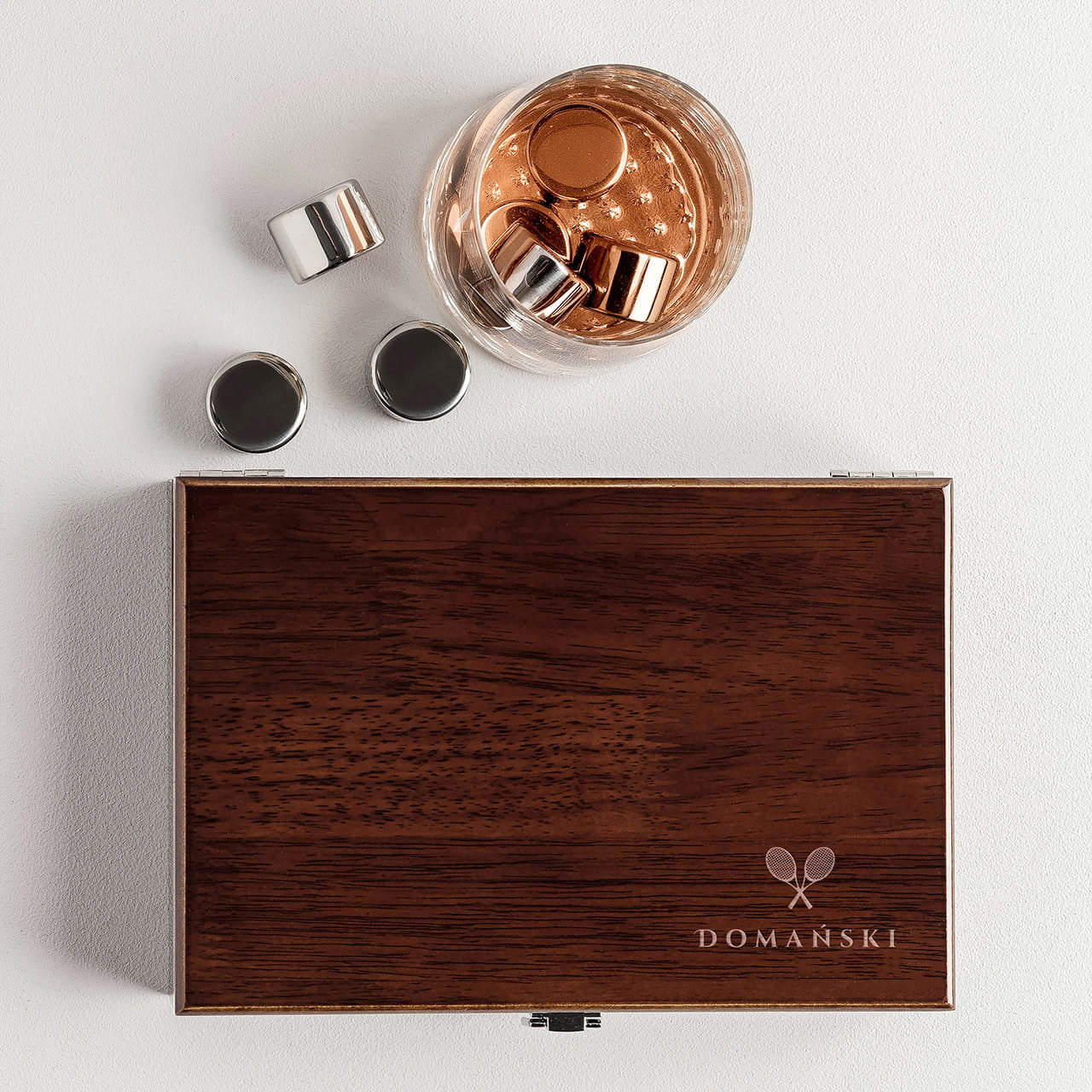Kostki do whisky - elegancki prezent dla tenisisty kamienie do whisky prezent dla fana tenisa