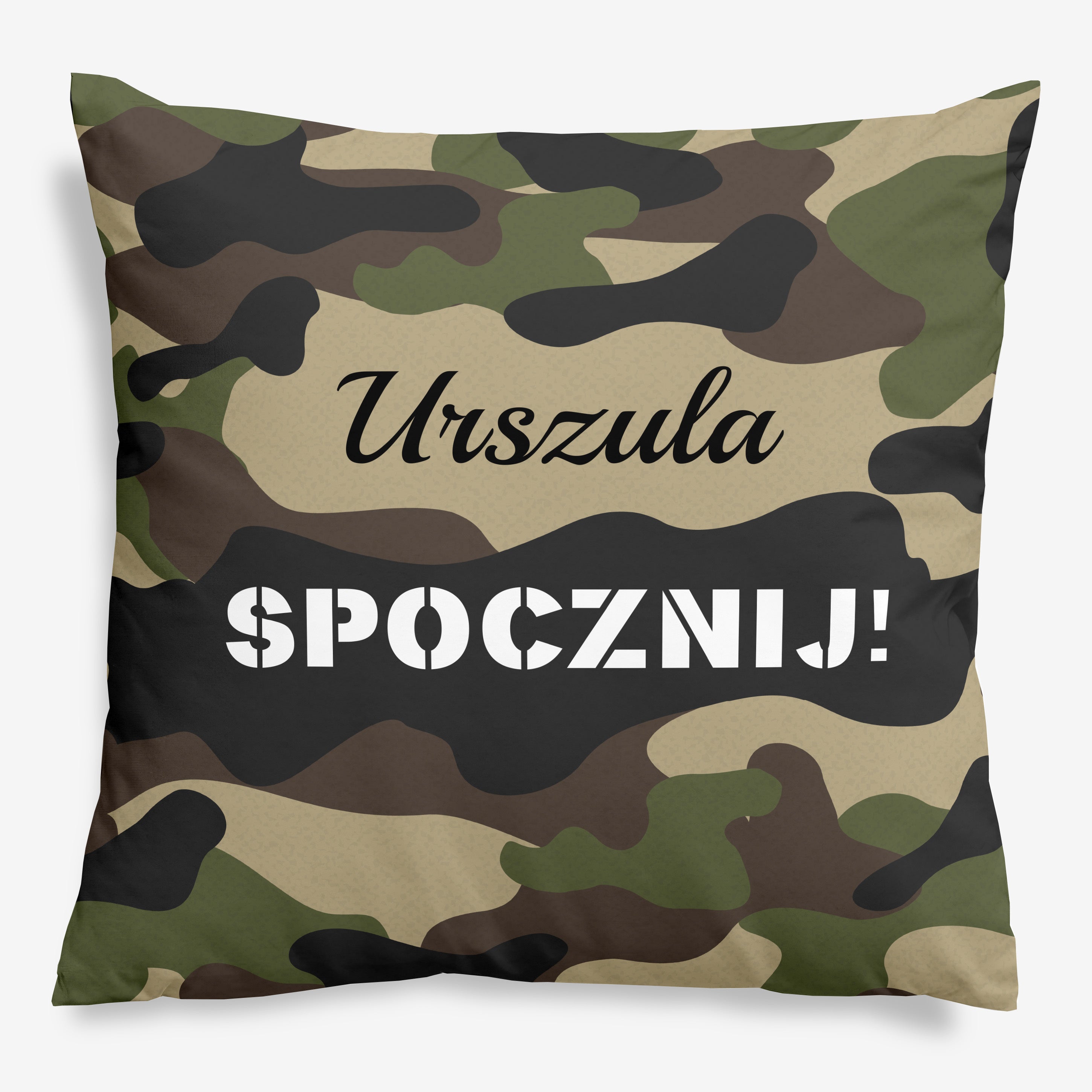Personalizowana poduszka dla żołnierki prezent dla żołnierki poduszka moro prezent na przysięgę wojskową