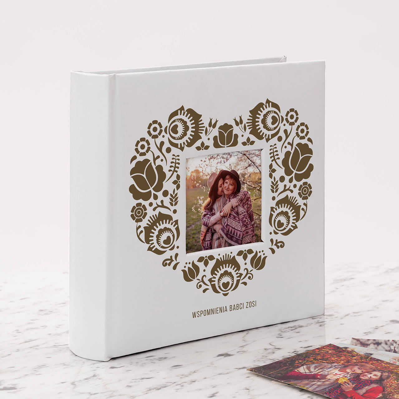 Personalizowany album na zdjęcia - prezent dla niani album personalizowany album ze zdjęciami album z grawerem