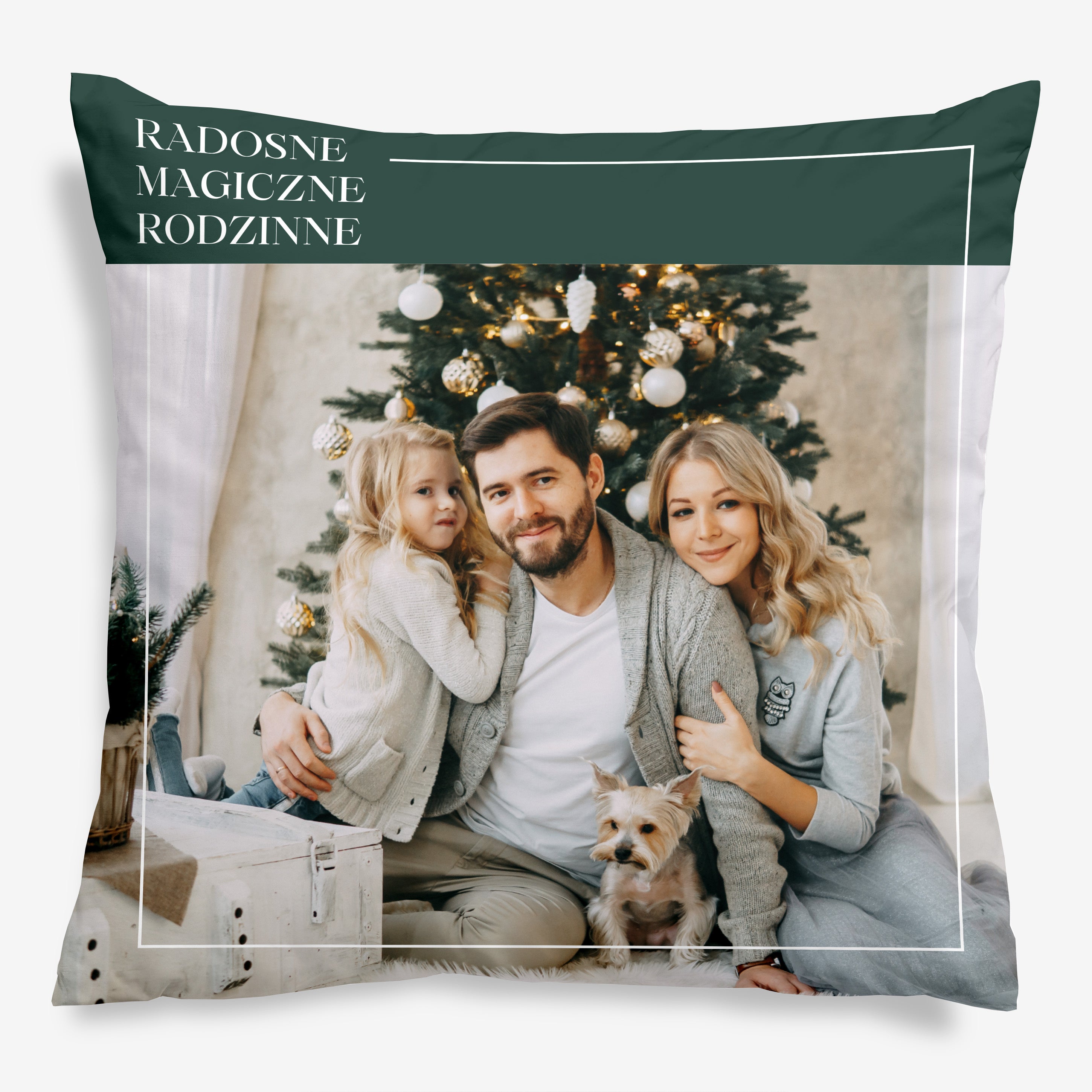 Personalizowana poduszka ze zdjęciem - prezent dla rodziny świąteczny prezent dla rodziny