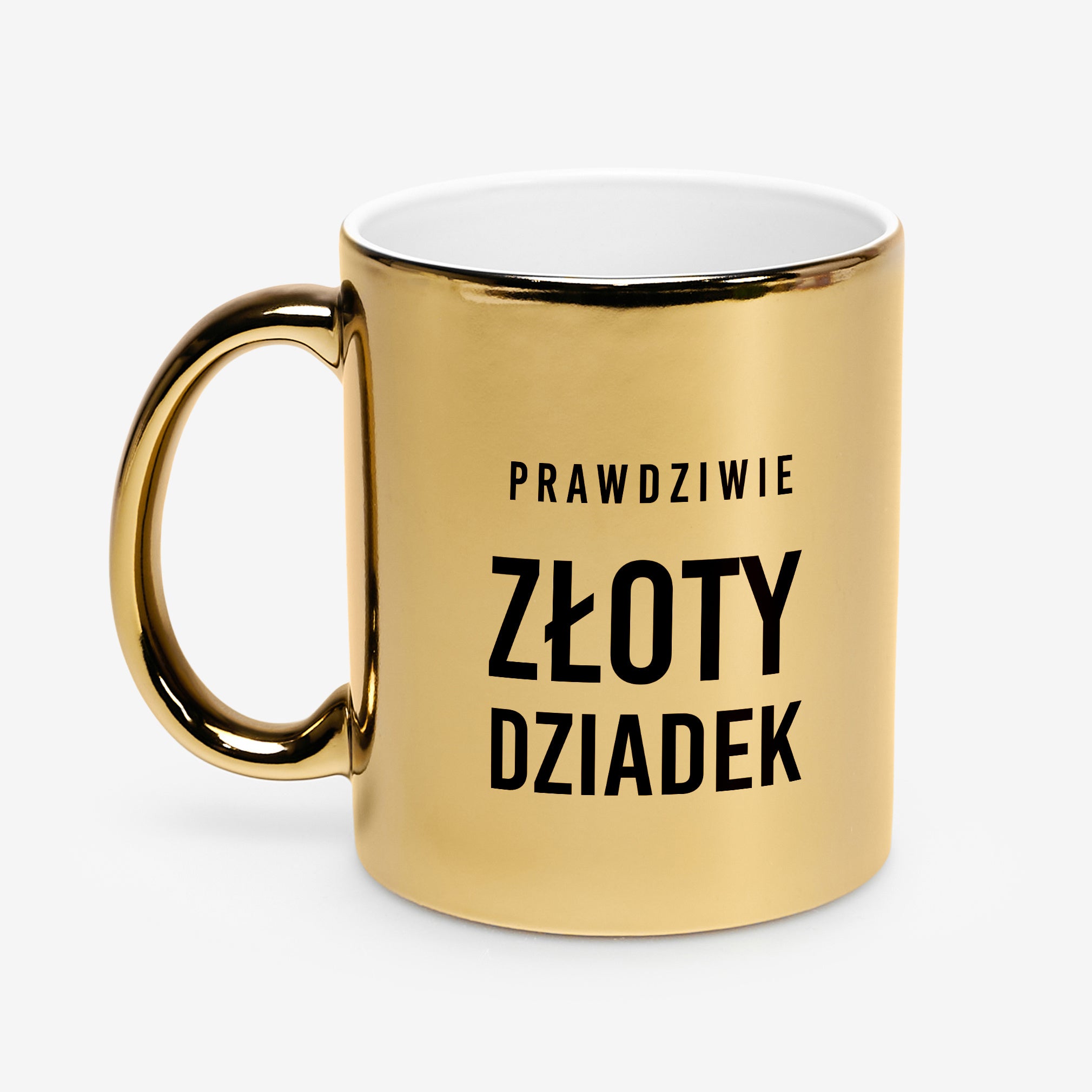 Złoty kubek na prezent dla dziadka - złoty dziadek prezent na Dzień Dziadka kubek dla dziadka