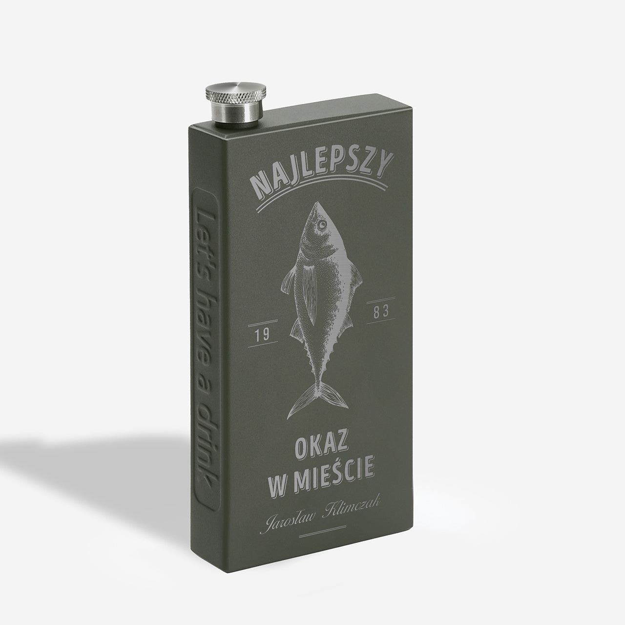 Piersiówka z grawerem na prezent dla wędkarza piersiówka dla wędkarza