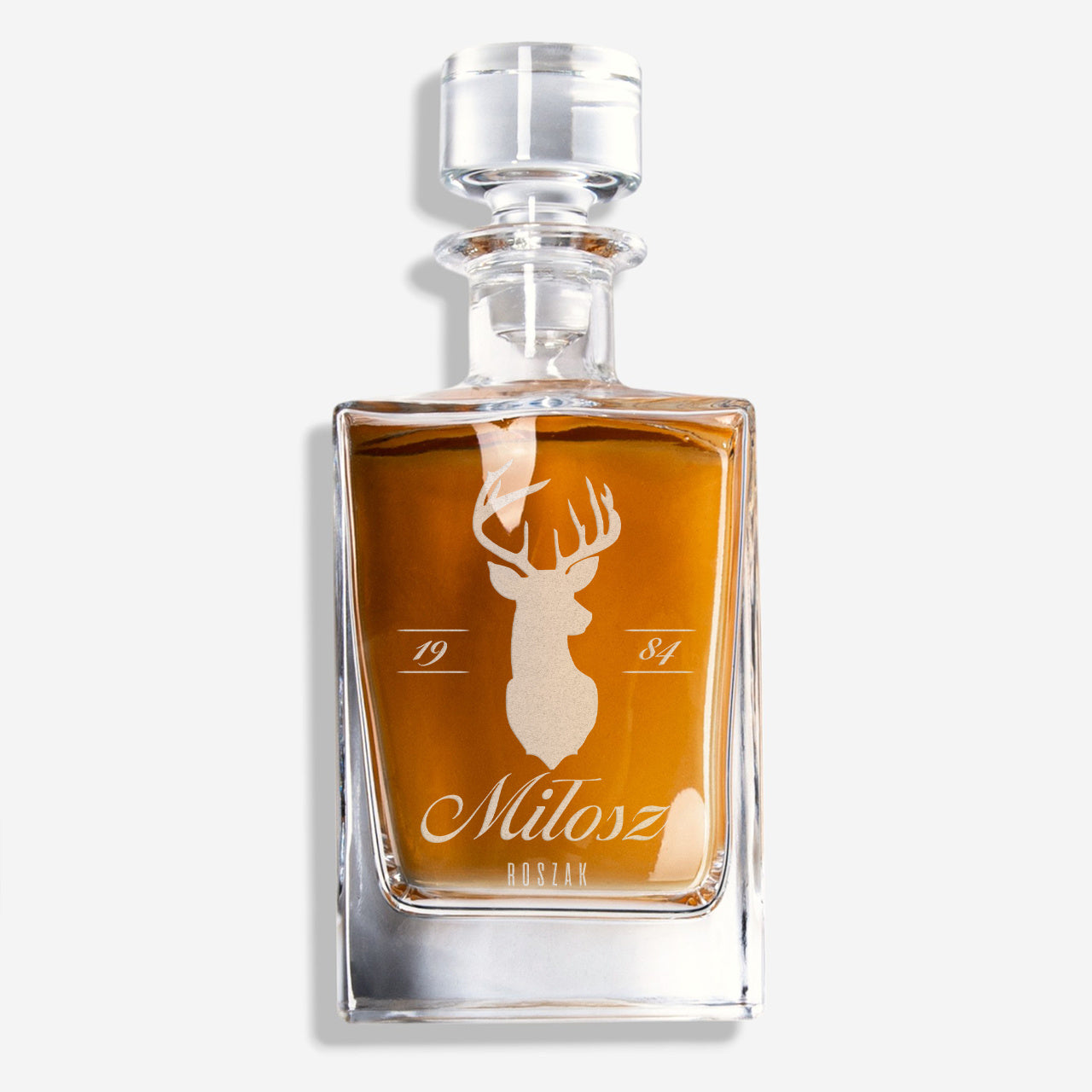 Karafka do whisky w skrzynce - prezent dla leśnika