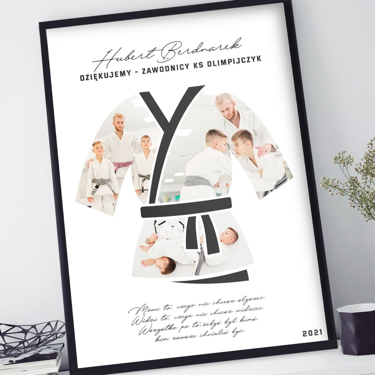 Personalizowany plakat dla trenera karate