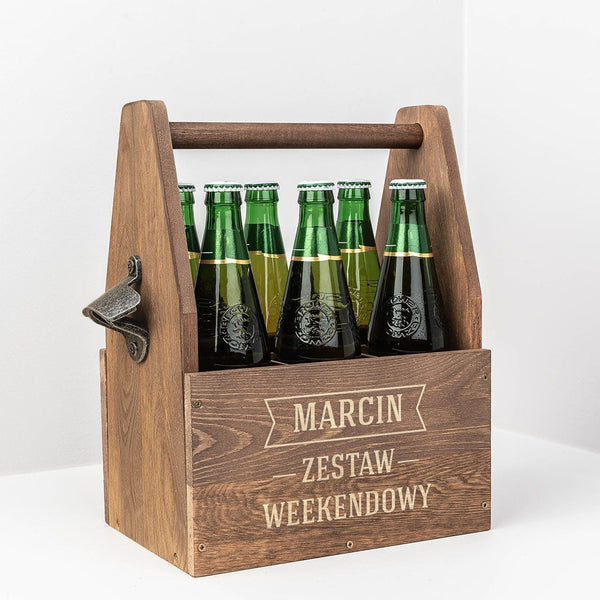 Nosidło na piwo - grawerowany prezent na urodziny dla niego skrzynka do piwa prezent na urodziny dla chłopaka