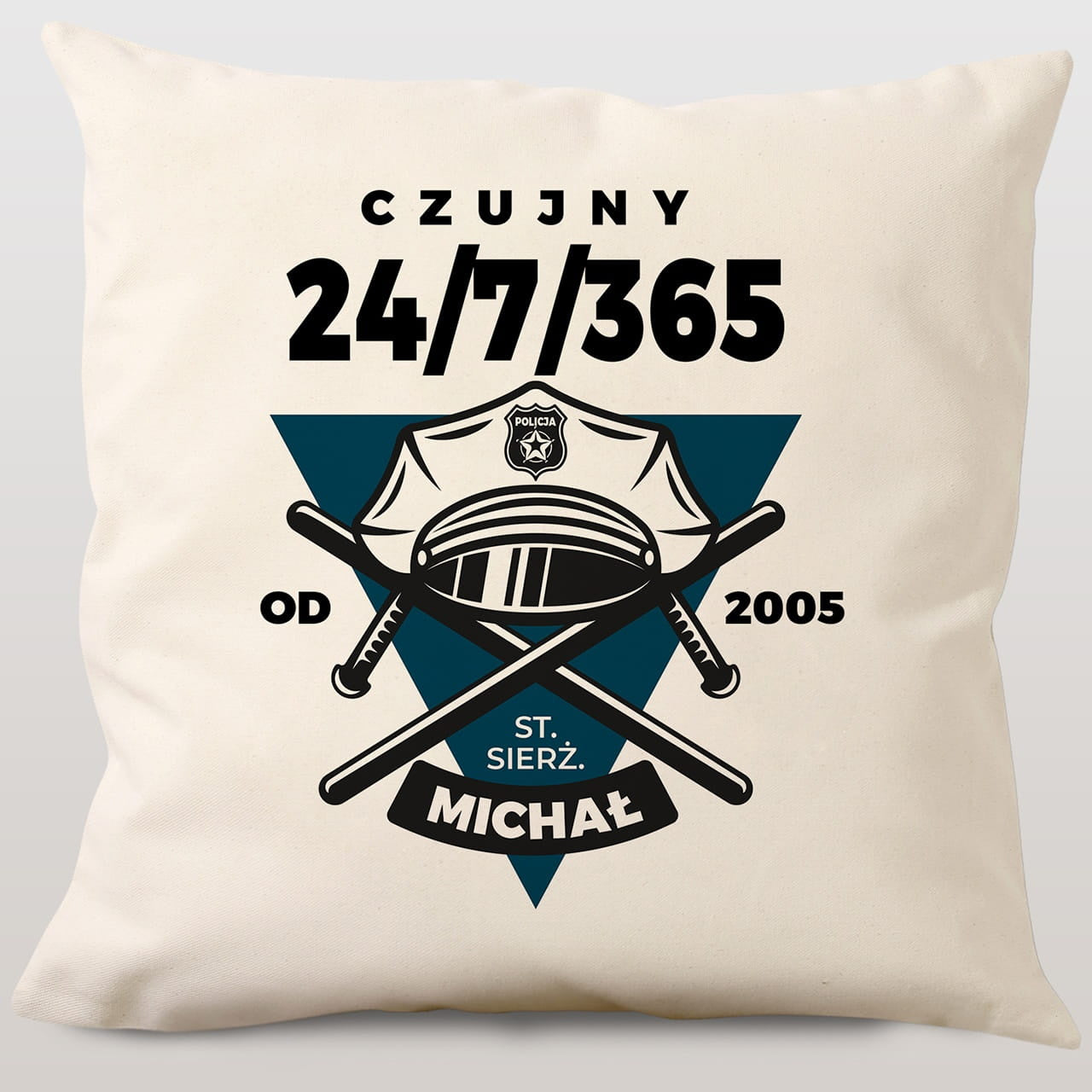 Poduszka dla policjanta prezent dla policjanta poduszka z nadrukiem poduszka personalizowana
