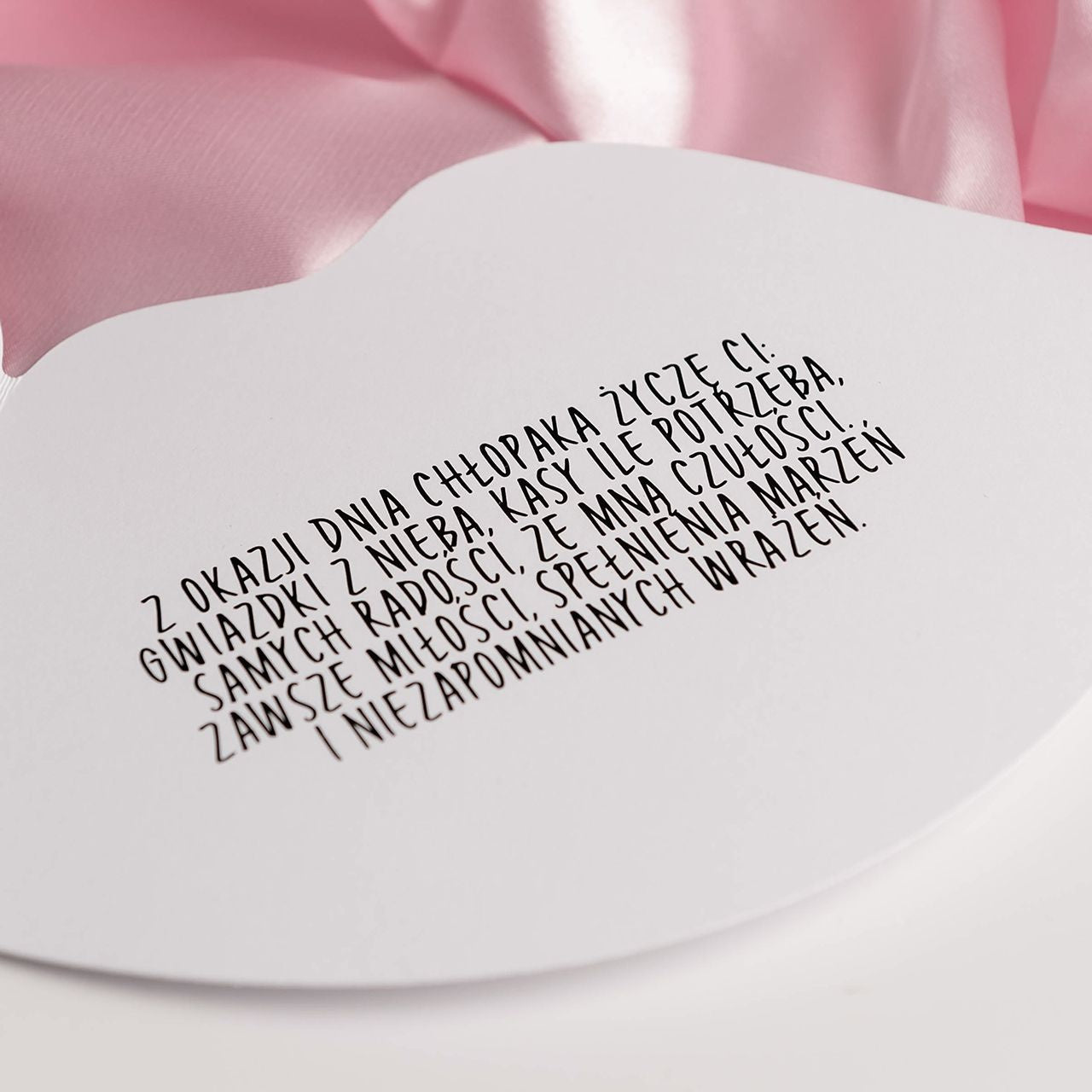 Personalizowana duża kartka na Dzień Chłopaka - buziak