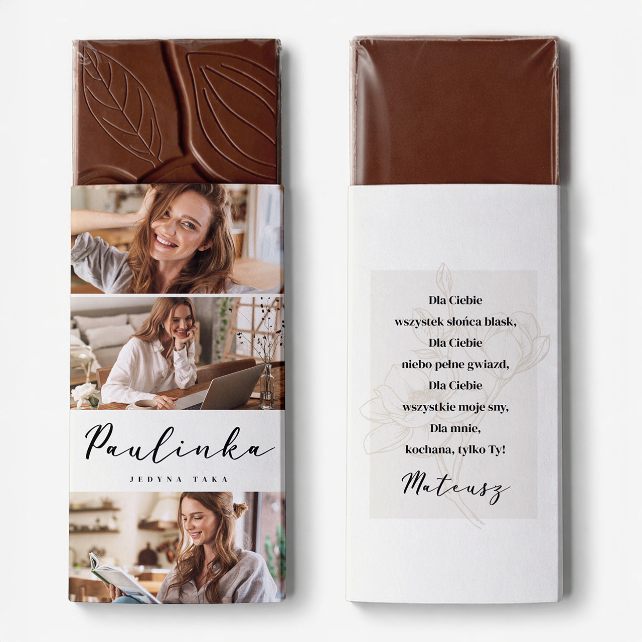 Personalizowana czekolada na Dzień Kobiet upominek na dzień kobiet czekolada personalizowana