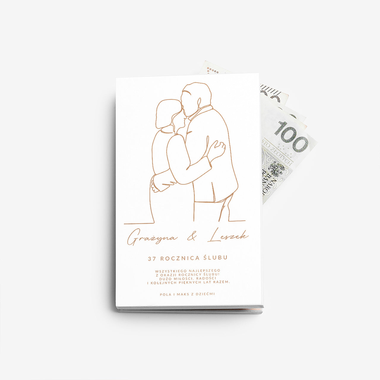 Pudełko z grawerem na pieniądze - personalizowany prezent na rocznicę ślubu