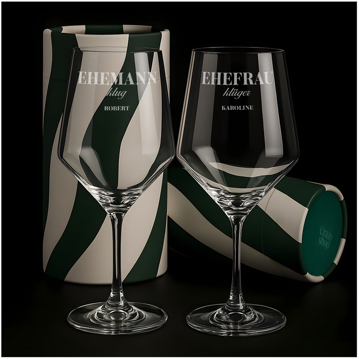 Weingläser mit Gravur - HOCHZEITSGESCHENK