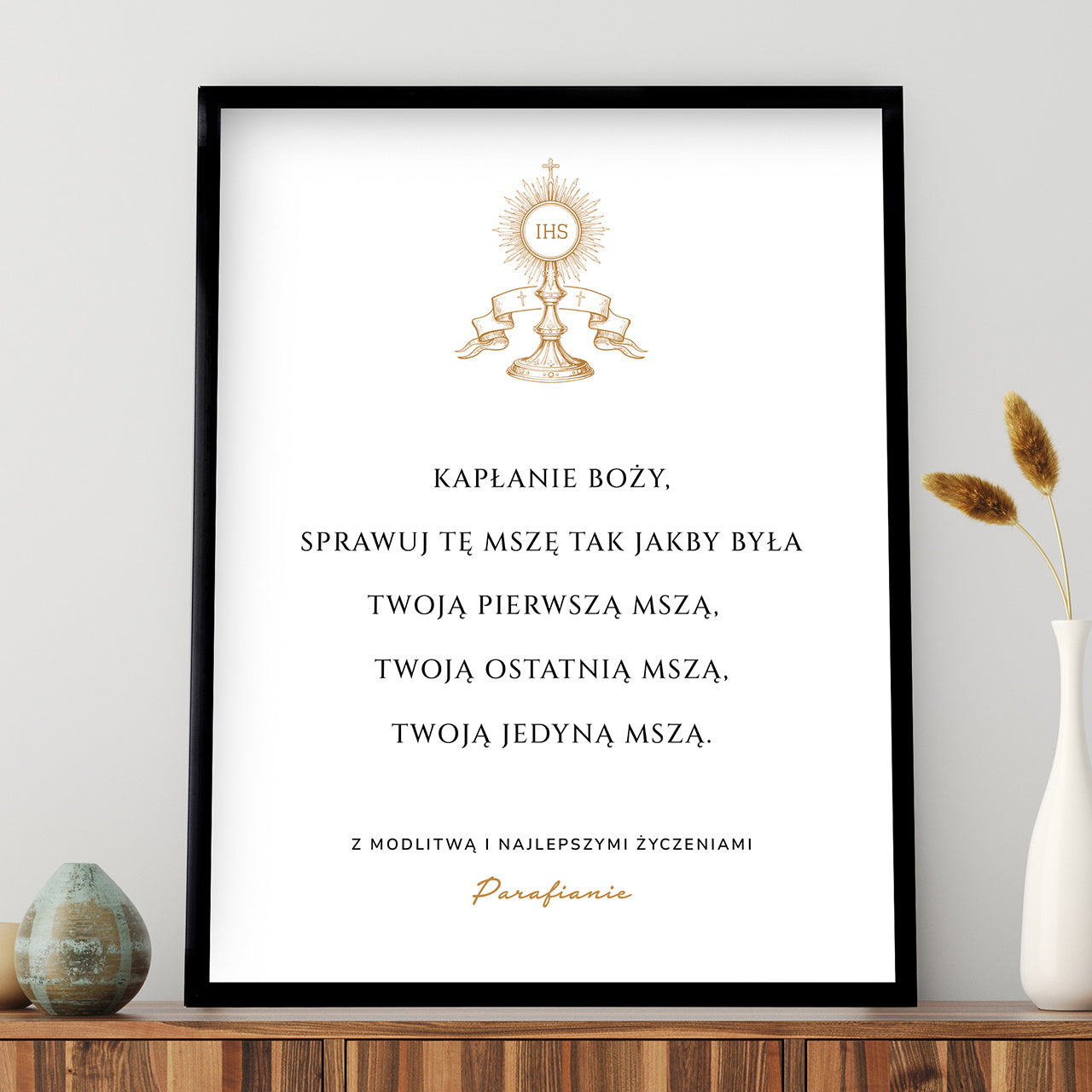 Plakat dla księdza na rocznicę święceń kapłańskich prezent dla księdza personalizowany plakat