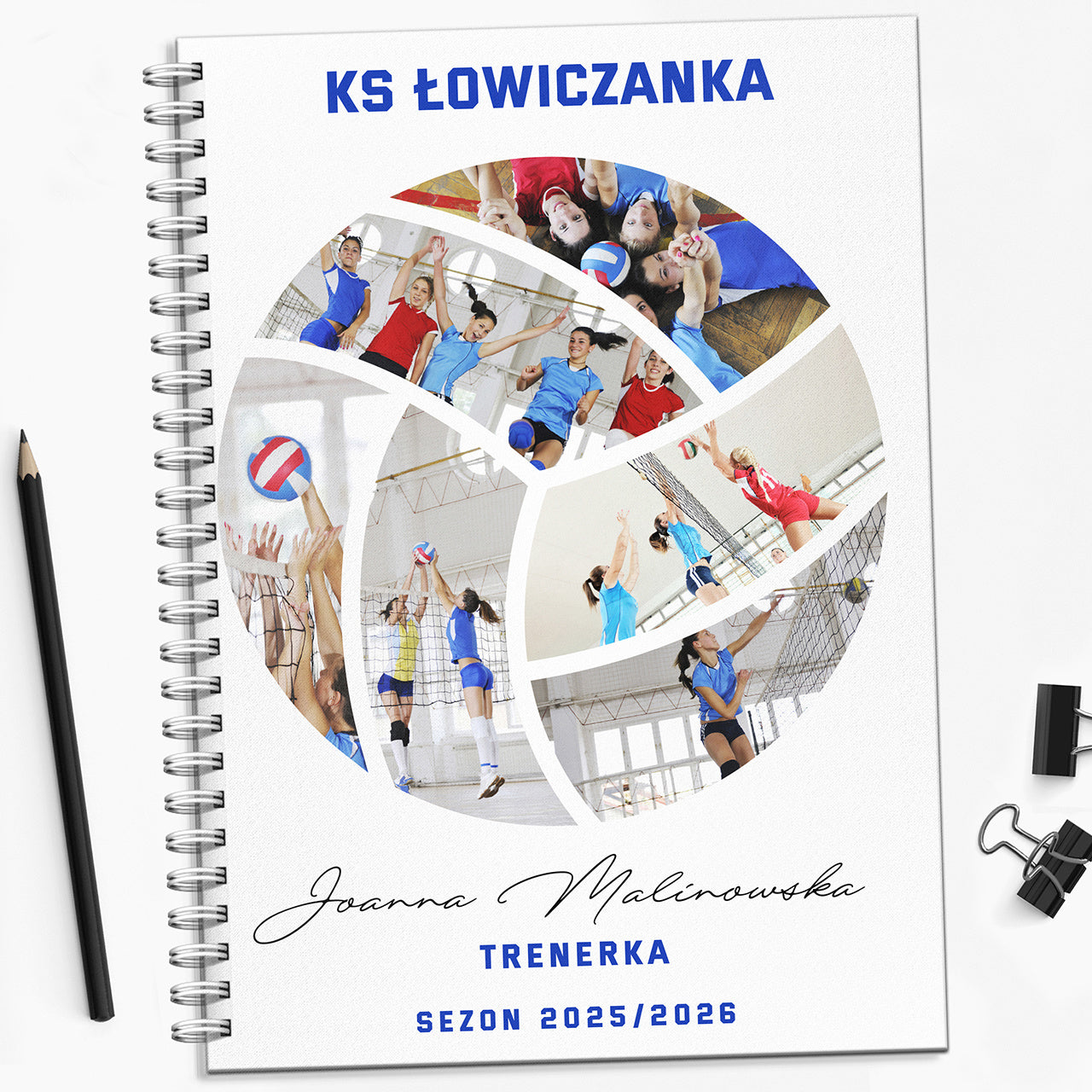 Notes personalizowany - prezent dla trenera siatkówki notatnik z imieniem