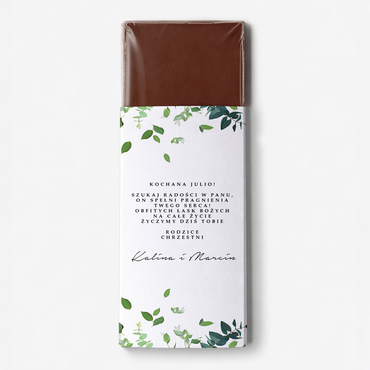 Personalizowana czekolada - upominek na pierwszą komunię świętą czekolada na komunię pamiątka komunijna