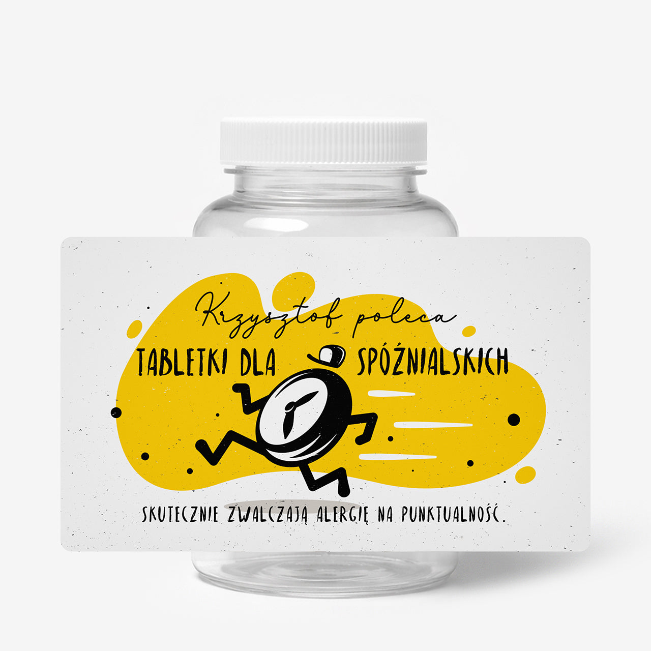 Zestaw cukierków miętowych z etykietą do personalizacji - śmieszny prezent dla spóźnialskich cukierki miętowe