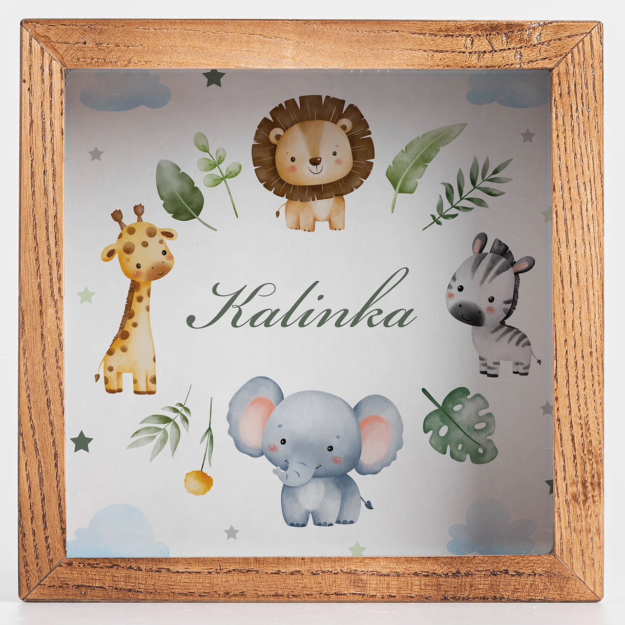 Skarbonka dziecięca – Safari skarbonka dla dziecka skarbonka personalizowana prezent dla dziecka