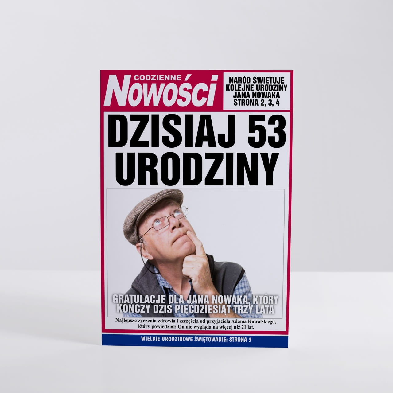 Personalizowana kartka ze zdjęciem na urodziny kartka urodzinowa ze zdjęciem prezent urodzinowy