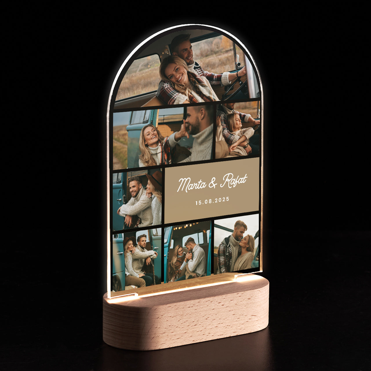 Ramka Led ze zdjęciami - Wspólne Chwile - prezent dla ukochanej romantyczny prezent dla ukochanej