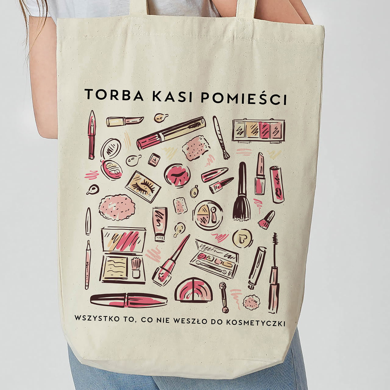 Personalizowana torba dla makijażystki bawełniana torba torba personalizowana prezent dla makijażystki