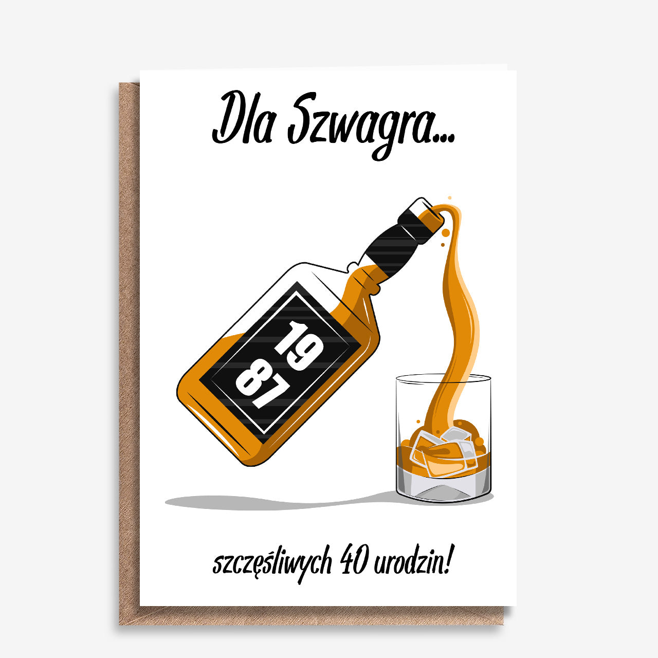 Kartka dla niego na 40 urodziny prezent na 40 urodziny dla niego kartka na 40 urodziny personalizowana kartka