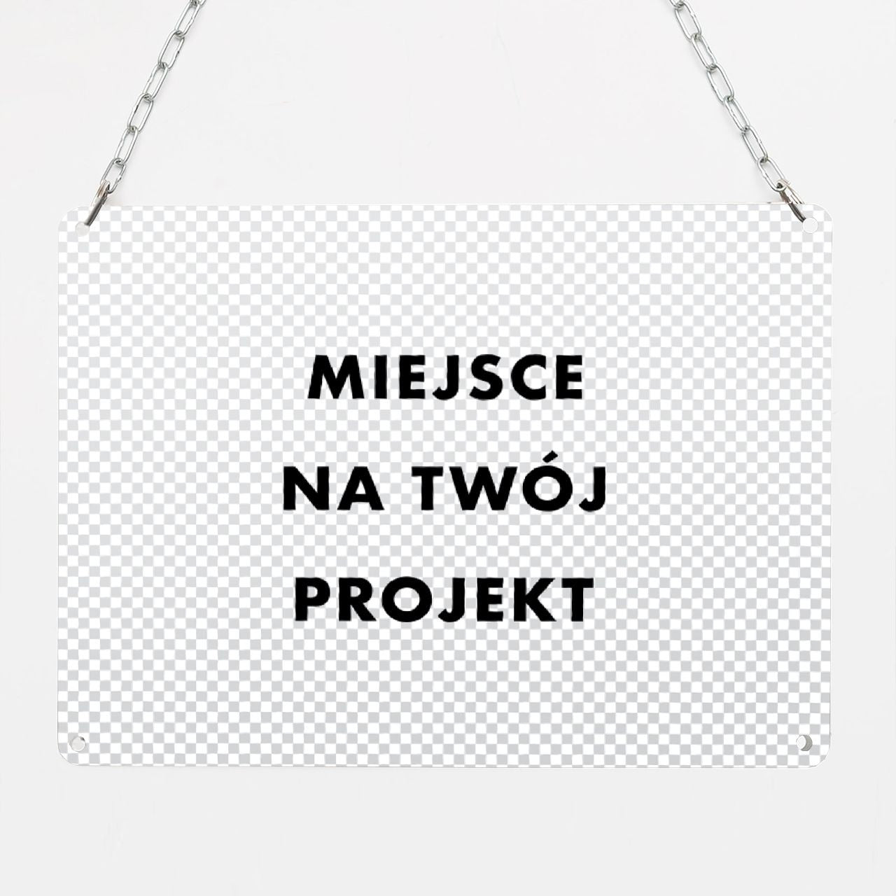 Metalowa tabliczka do powieszenia - Twój projekt