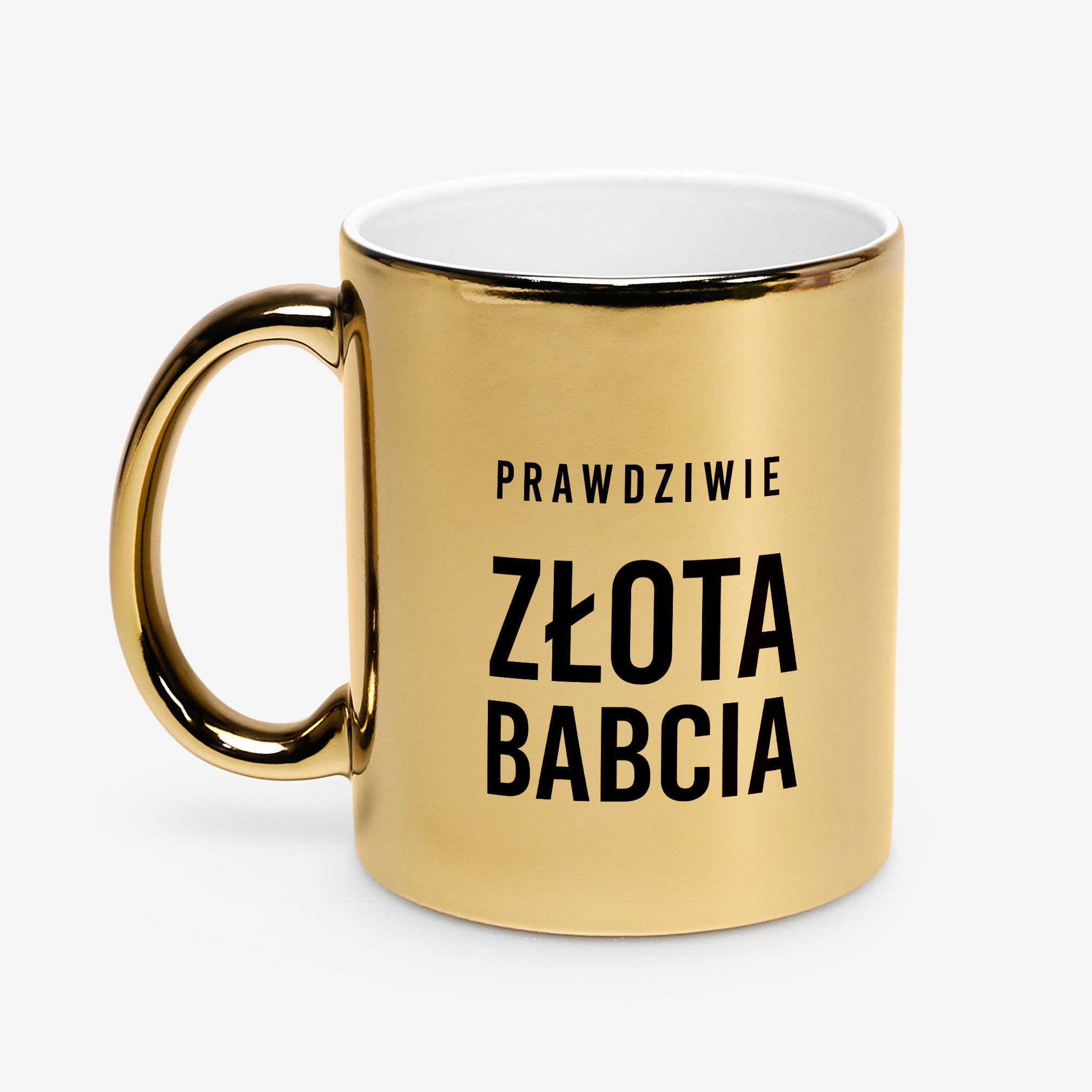 Złoty kubek na prezent dla babci kubek dla babci kubek na Dzień Babci prezent na Dzień Babci