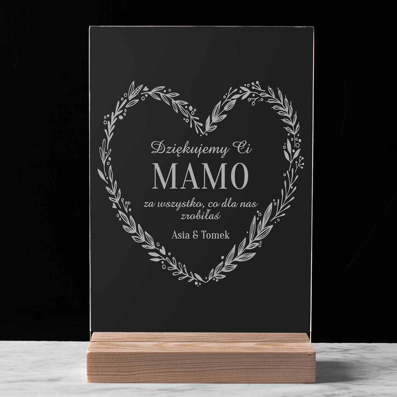 Grawerowana statuetka dla mamy - Dziękujemy Mamo