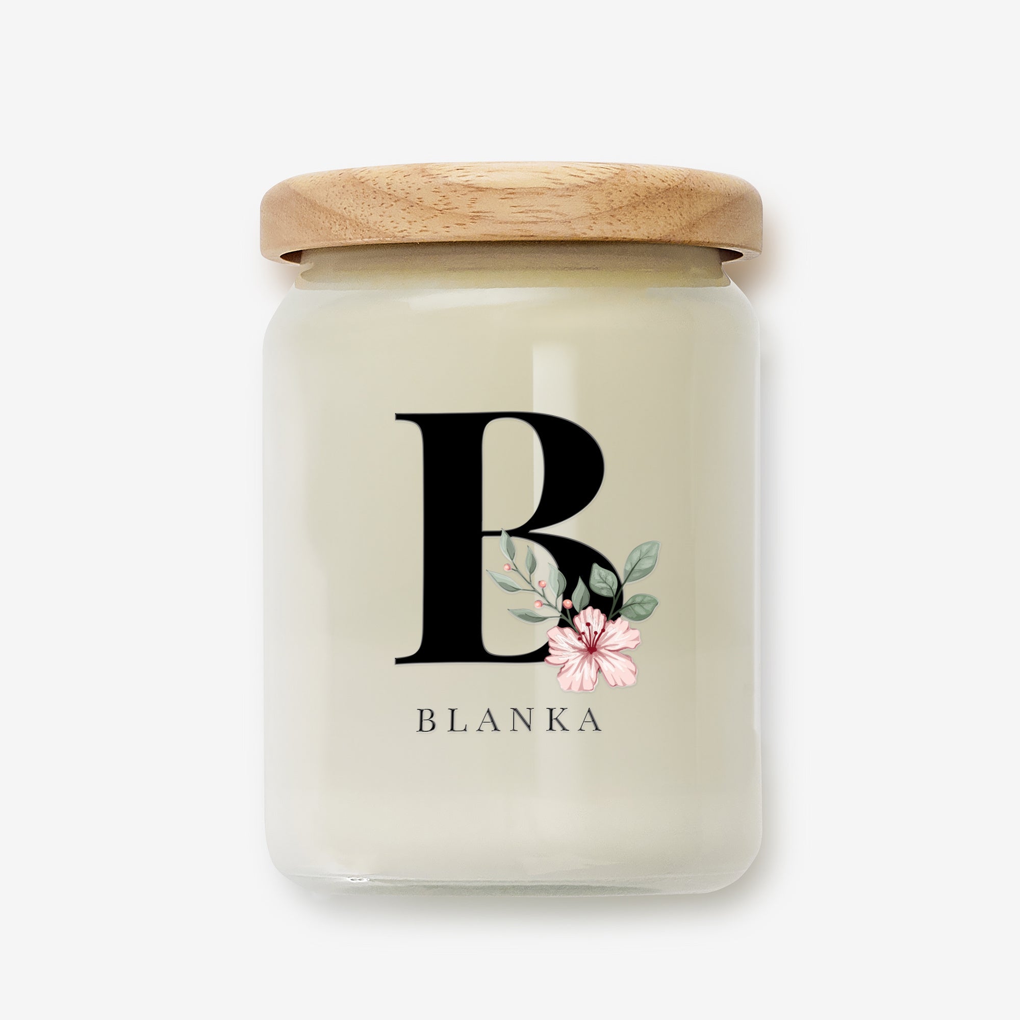 Personalizowana świeca sojowa dla kobiety - z imieniem świeca personalizowana prezent dla kobiety dla niej