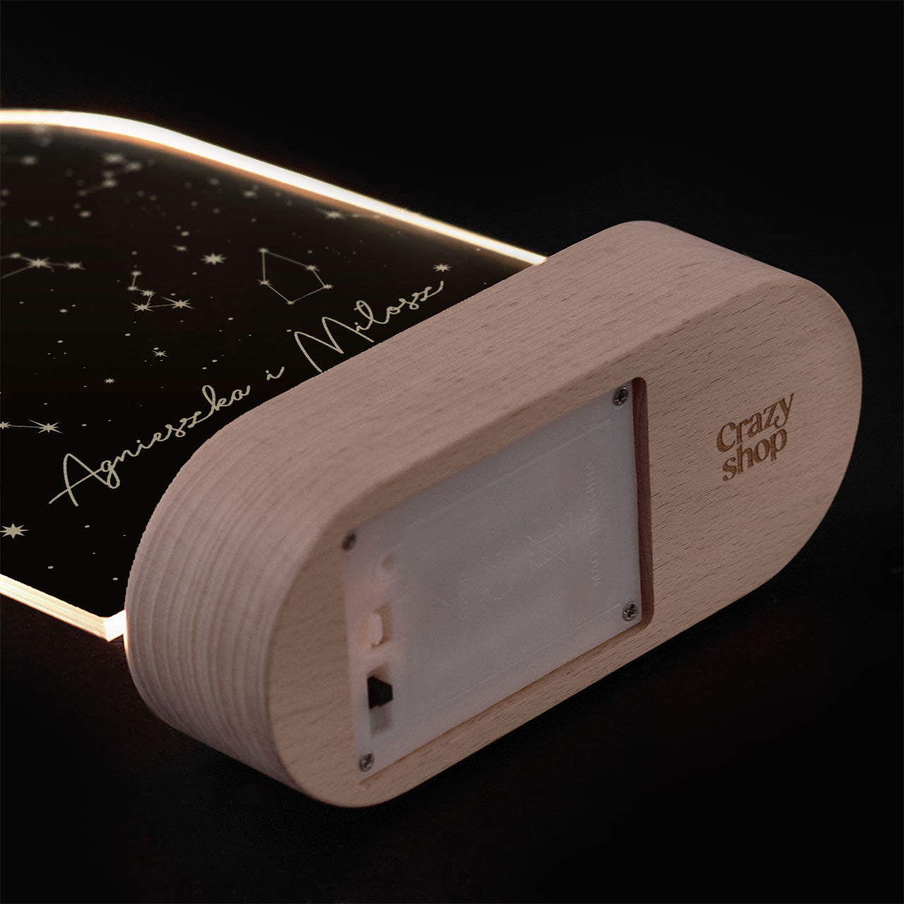 Lampka led - Gwiazdy - statuetka na ślub