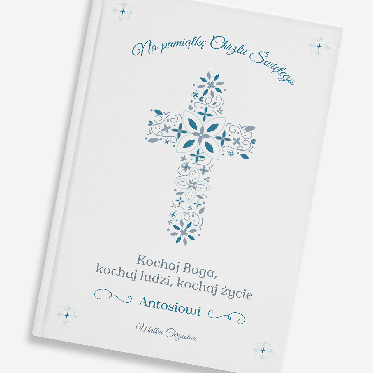 Personalizowana biblia na pamiątkę Chrztu Świętego biblia na Chrzest prezent na Chrzest dla dziecka