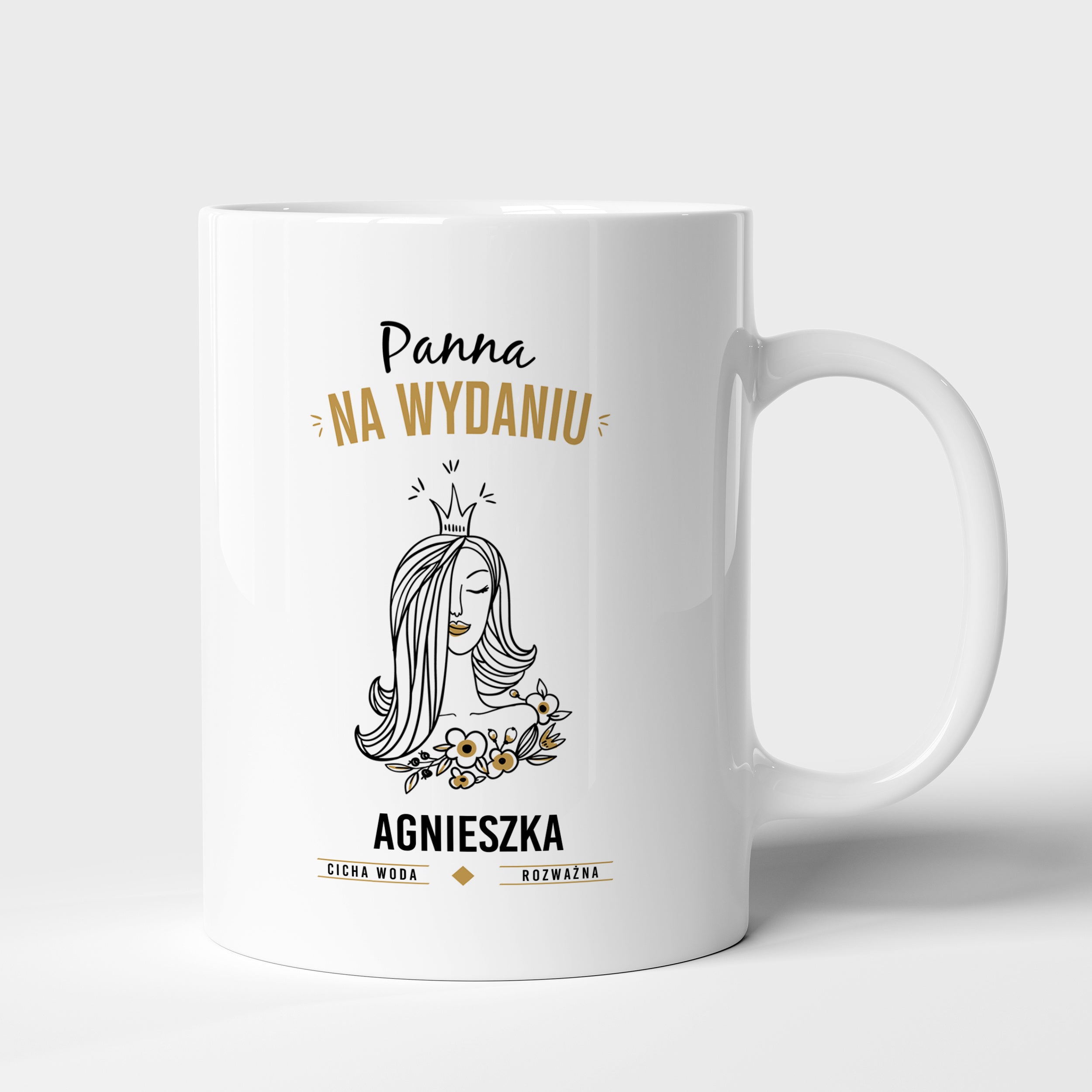 Personalizowany kubek - Panna Na Wydaniu - prezent dla singielki kubek personalizowany kubek z nadrukiem