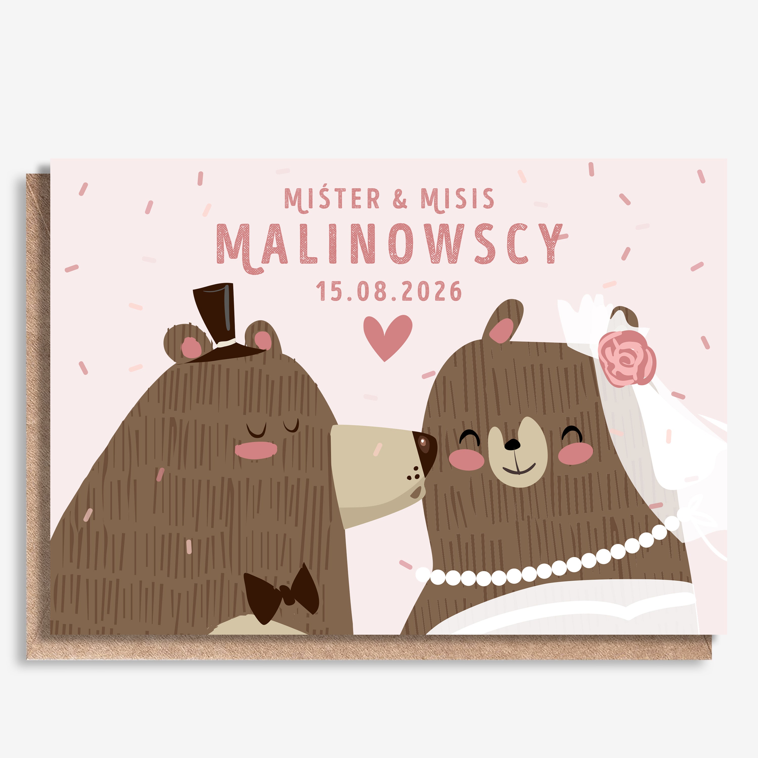 Śmieszna kartka ślubna z personalizacją prezent na ślub kartka na prezent personalizowana kartka ślubna