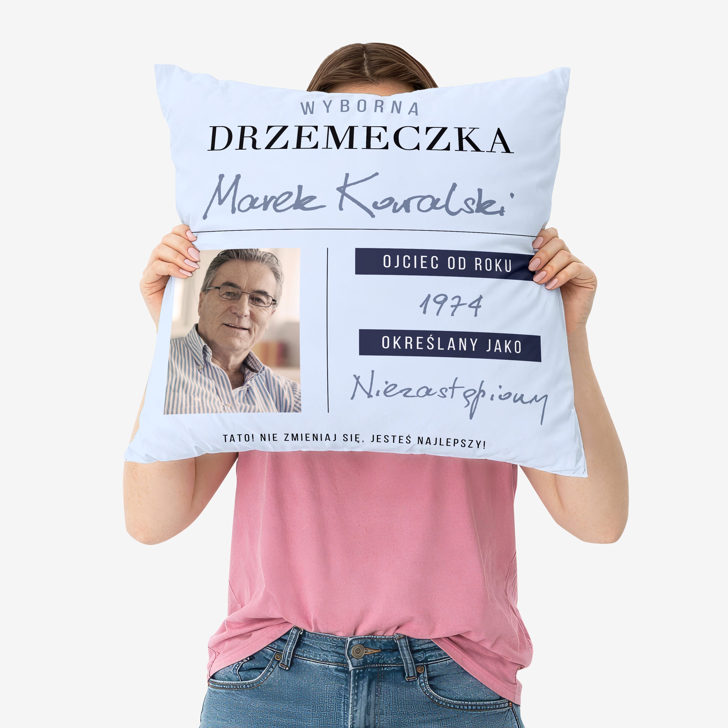 Personalizowana poduszka - prezent na urodziny dla taty 