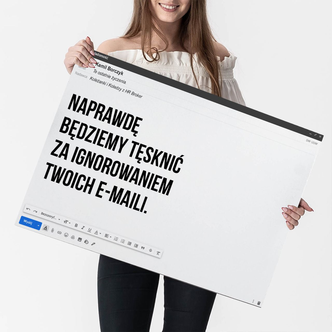 Kartka z okazji odejścia z pracy XXL - E-mail