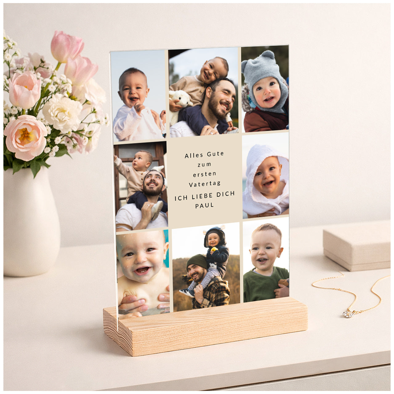Personalisierte Statue – Geschenk zum ersten Vater