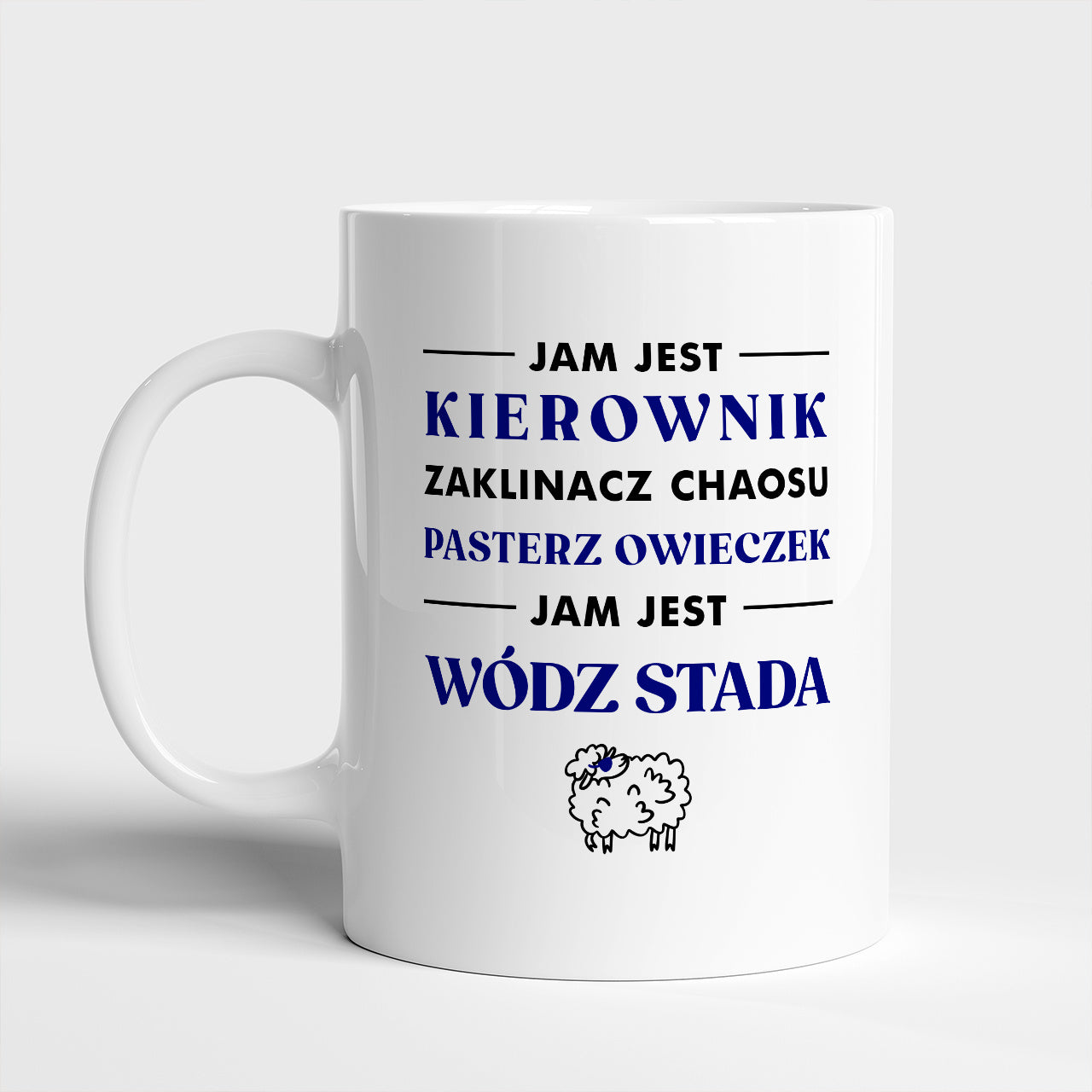 Personalizowany kubek dla kierownika - Wódz Stada zabawny prezent dla kierownika z nadrukiem