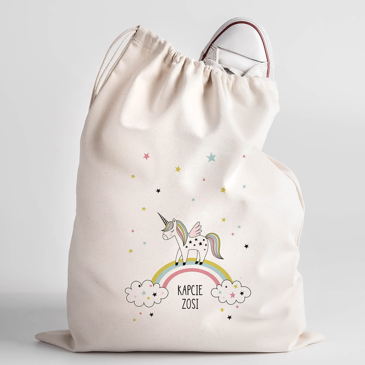 Worek na kapcie do przedszkola - prezent dla dziewczynki