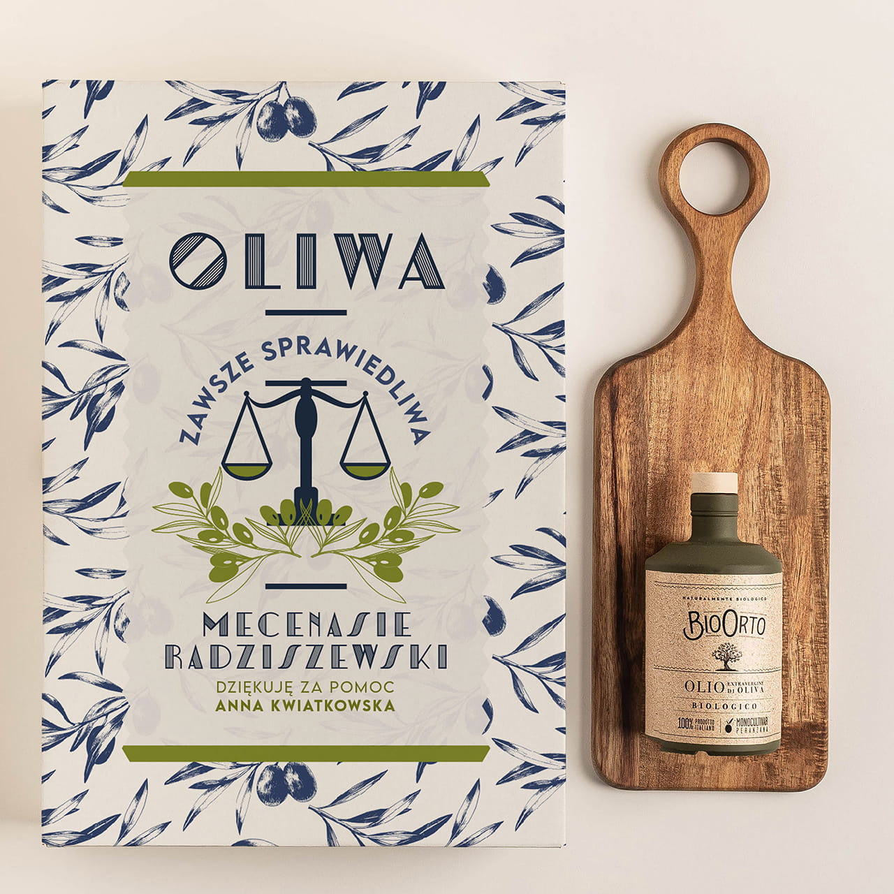 Oliwa z oliwek i deska - oryginalny prezent dla prawnika