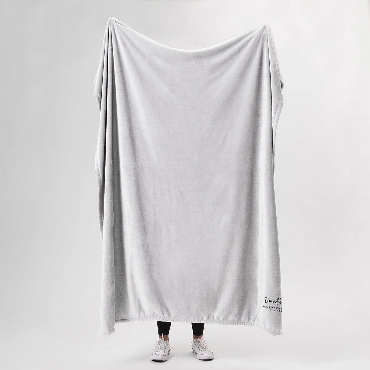 Personalizowany koc z polaru - Najcieplejsza Osoba - praktyczny prezent dla dziadka