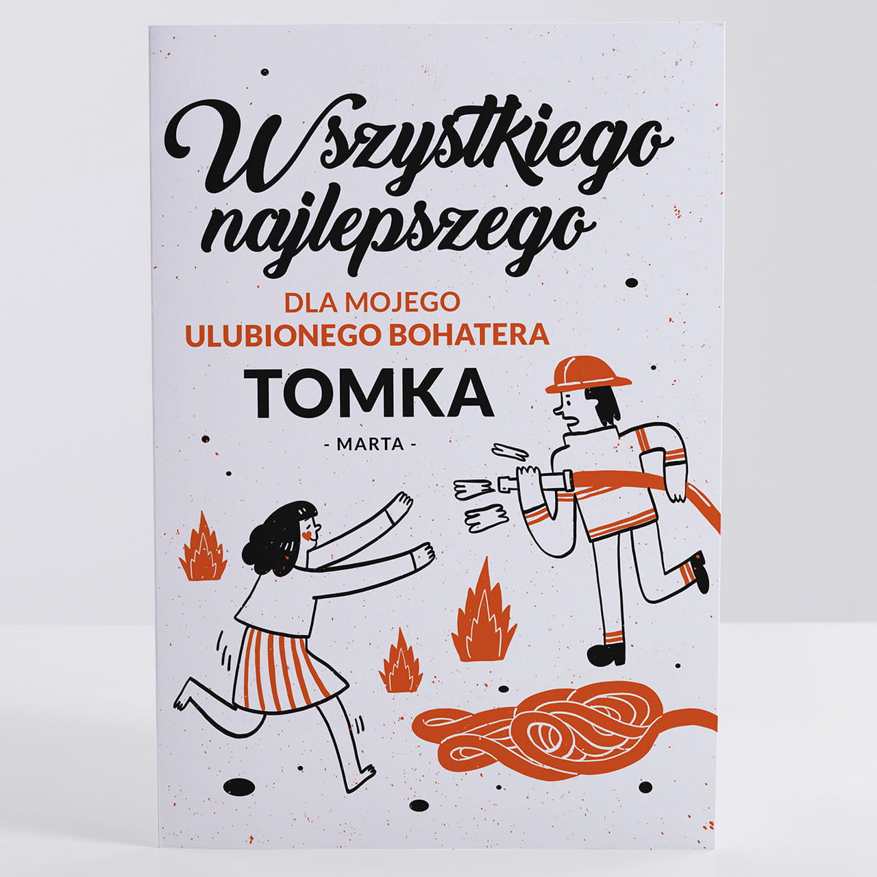 Personalizowana kartka dla strażaka