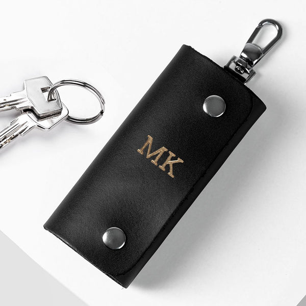 Pokrowiec na klucze ze skóry - z inicjałami